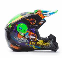 Шлем детский (кроссовый) FLY RACING KINETIC INVAZION зеленый/черный глянцевый    YS