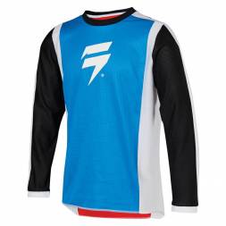 Мотоджерси подростковая Shift Whit3 Race 2 Youth Jersey White/Red/Blue L (24166-574-L)