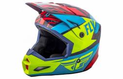 Шлем (кроссовый) FLY RACING ELITE GUILD красный/синий/Hi-Vis желтый  (2018) XL