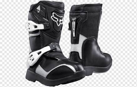 Мотоботы детские Fox Comp 5 Kids Boot Black/Silver 10 (05014-464-10)