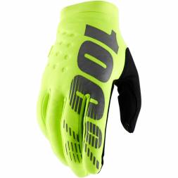 Мотоперчатки подростковые 100% Brisker Youth Glove Fluo Yellow L (10016-004-06)