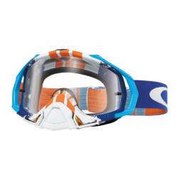 Очки для мотокросса OAKLEY Crowbar Heritage оранжевые-голубые / синяя Iridium (OO7025-45)