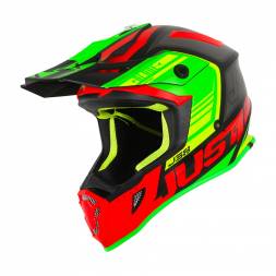 Шлем (кроссовый) JUST1 J38 BLADE красный/зелёный/чёрный матовый XL
