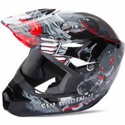 Шлем детский (кроссовый) FLY RACING KINETIC INVAZION серый/черный глянцевый  YL