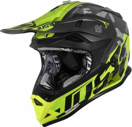 Шлем детский (кроссовый) JUST1 J32 YOUTH SWAT Hi-Vis желтый/черный матовый  YM