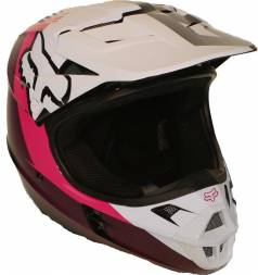 Мотошлем Fox V1 Halyn Helmet Black/Pink S 55-56cm (19536-285-S)