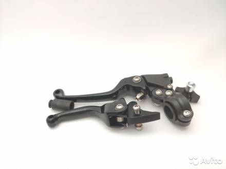 Рычаг сцепления+тормоза с кронштейном CNC черный