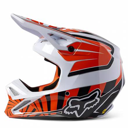 Мотошлем подростковый Fox V1 Leed Youth Helmet (Flow Orange, YS, 2023 (29729-824-YS))