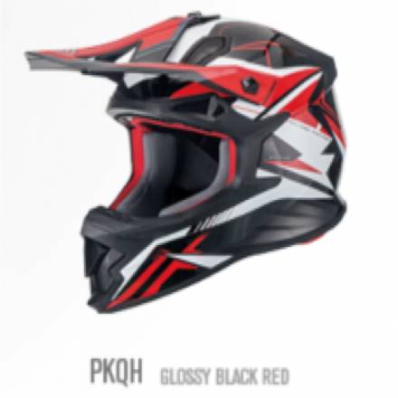 Мотошлем FS-609 PKQH (Glossy black red, S)