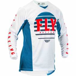 Футболка для мотокросса FLY RACING KINETIC K220 синяя/белая/красная (2020)  XL