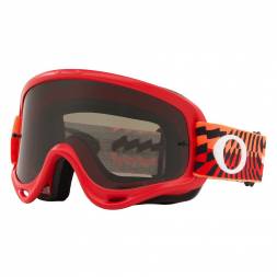 Очки для мотокросса OAKLEY O-Frame Braking Bumps красные / темно-серая (OO7029-49)