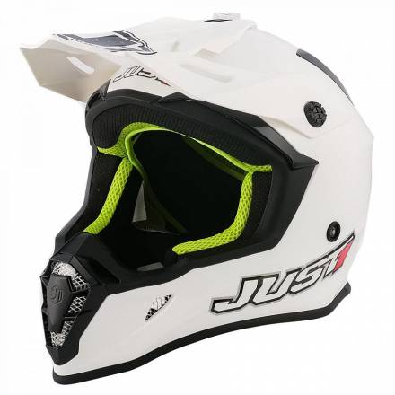 Шлем (кроссовый) JUST1 J38 SOLID (белый/глянцевый) S