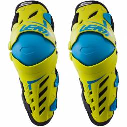 Наколенники Leatt Dual Axis Knee &amp; Shin Guard Lime/Blue L/XL (5017010191)