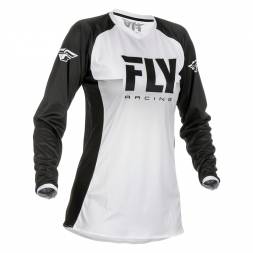 Футболка для мотокросса женская FLY RACING WOMEN'S LITE белая/черная (2019)  L