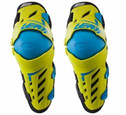 Наколенники Leatt Dual Axis Knee &amp; Shin Guard Lime/Blue S/M (5017010190)