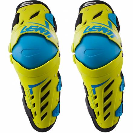 Наколенники Leatt Dual Axis Knee &amp; Shin Guard Lime/Blue S/M (5017010190)