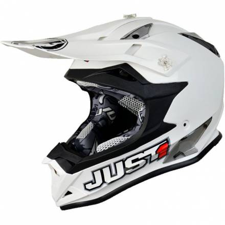 Шлем (кроссовый) JUST1 J38 SOLID белый глянцевый    XS