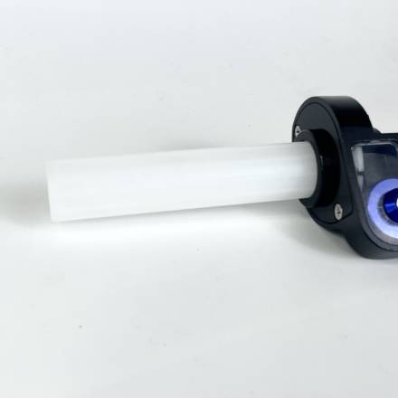 Ручка газа пластиковая короткоходная синяя