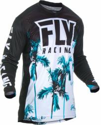Футболка для мотокросса FLY RACING LITE HYDROGEN PARADISE голубая/черная (2019)  XL