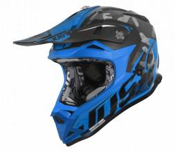 Шлем детский (кроссовый) JUST1 J32 YOUTH SWAT Hi-Vis синий/черный матовый  YM