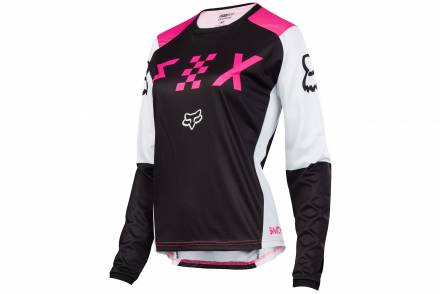 Мотоджерси женская Fox Blackout Womens Jersey Black/Pink M (12337-285-M)