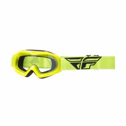 Очки для мотокросса FLY RACING FOCUS (2018) YOUTH (детские) желтые Hi-Vis, прозрачные
