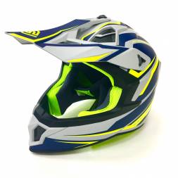 Мотошлем FS-610 Fiber DFZS (Glossy grey blue, S)