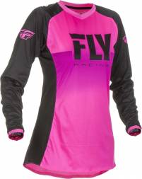Футболка для мотокросса женская FLY RACING WOMEN'S LITE розовая/черная (детская) (2020)   YX