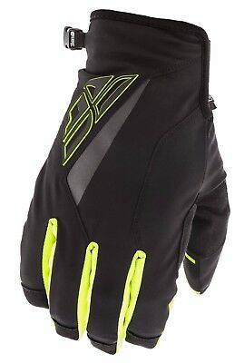 Перчатки FLY RACING TITLE черные/Hi-Vis желтые (2020)  8&quot;