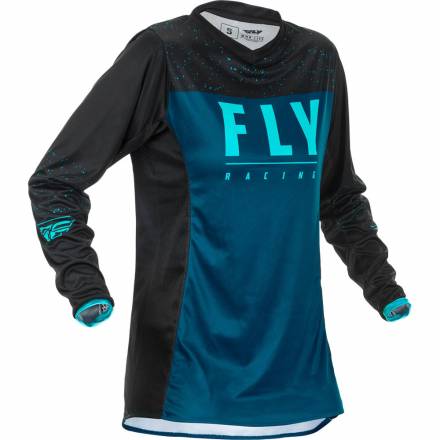Футболка для мотокросса женская FLY RACING WOMEN&#039;S LITE синяя/голубая/черная (2020)   S