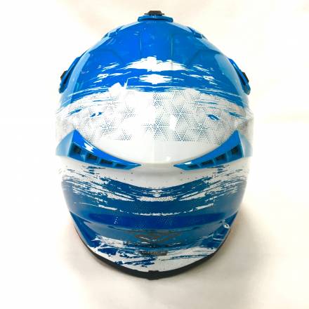 Мотошлем FS-610 Fiber JMSZL (Glossy blue white, M)