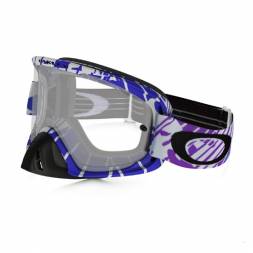 Очки для мотокросса OAKLEY O-Frame 2.0 Skull Rushmore синие-белые / прозрачная (OO7068-10)