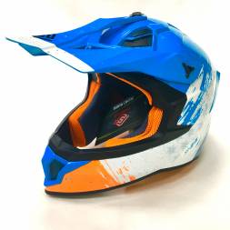 Мотошлем FS-610 Fiber JMSZL (Glossy blue white, S)
