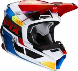 Мотошлем подростковый Fox V1 Yorr Youth Helmet Blue/Red YM 49-50cm (25481-149-YM)