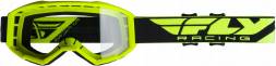 Очки для мотокросса FLY RACING FOCUS (2019) YOUTH (детские) Hi-Vis жёлтые, прозрачные