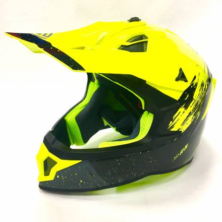Мотошлем FS-610 Fiber JMSZL (Glossy yellow black, S)