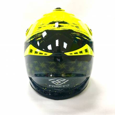 Мотошлем FS-610 Fiber JMSZL (Glossy yellow black, S)