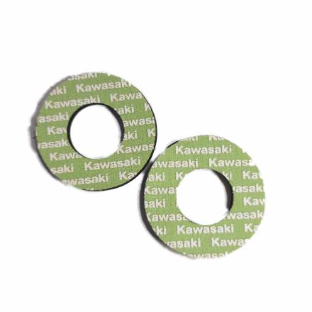 Ограничители (донаты) ручек руля SM-PARTS Kawasaki зеленые