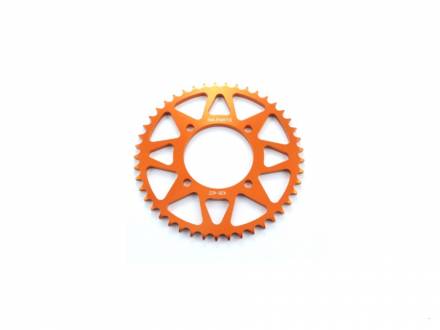 Звезда ведомая аллюминиевая питбайк 428-45T оранжевая  SM-PARTS