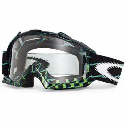 Очки для мотокросса OAKLEY Proven Brake Check черные-зеленые / прозрачная (01-745)