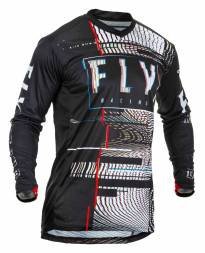 Футболка для мотокросса FLY RACING LITE HYDROGEN GLITCH черная/красная/синяя (2020)   S
