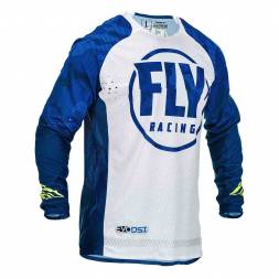 Футболка для мотокросса FLY RACING EVOLUTION DST синяя/белая (2020)   S