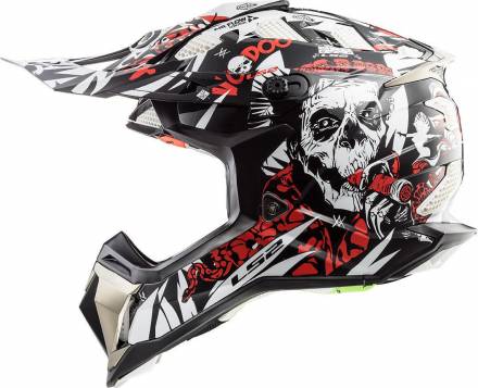 Шлем MX470 SUBVERTER VOODOO (черно-бело-красный, XL)