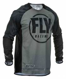 Футболка для мотокросса FLY RACING EVOLUTION DST черная/серая (2020)   S