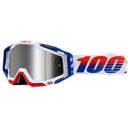 Очки 100% Racecraft Plus LE MXDN Red/White/Blue / Injected Silver Flash Mirror Lens (50120-280-02)