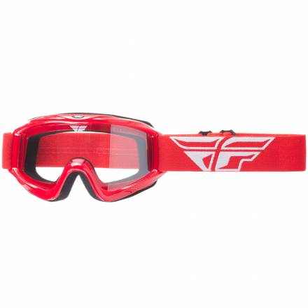 Очки для мотокросса FLY RACING FOCUS (2018) красные, прозрачные
