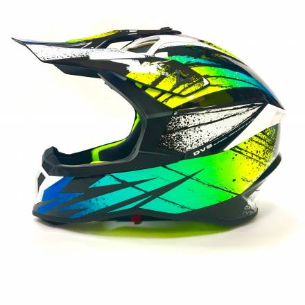 Мотошлем FS-610 Fiber WYLS (Glossy black green, S)