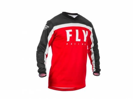 Футболка для мотокросса FLY RACING F-16 красная/чёрная/белая (2020)  XL