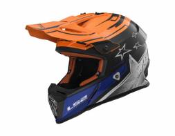 MX437 FAST CORE   LS2 Шлем MX437 FAST CORE (черно-оранжевый, M)