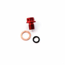 Пробка двигателя сливная с магнитом М12 х1,50  SM-PARTS красная